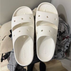 CROCS Women's Dual-Strap Slide Sandals - White